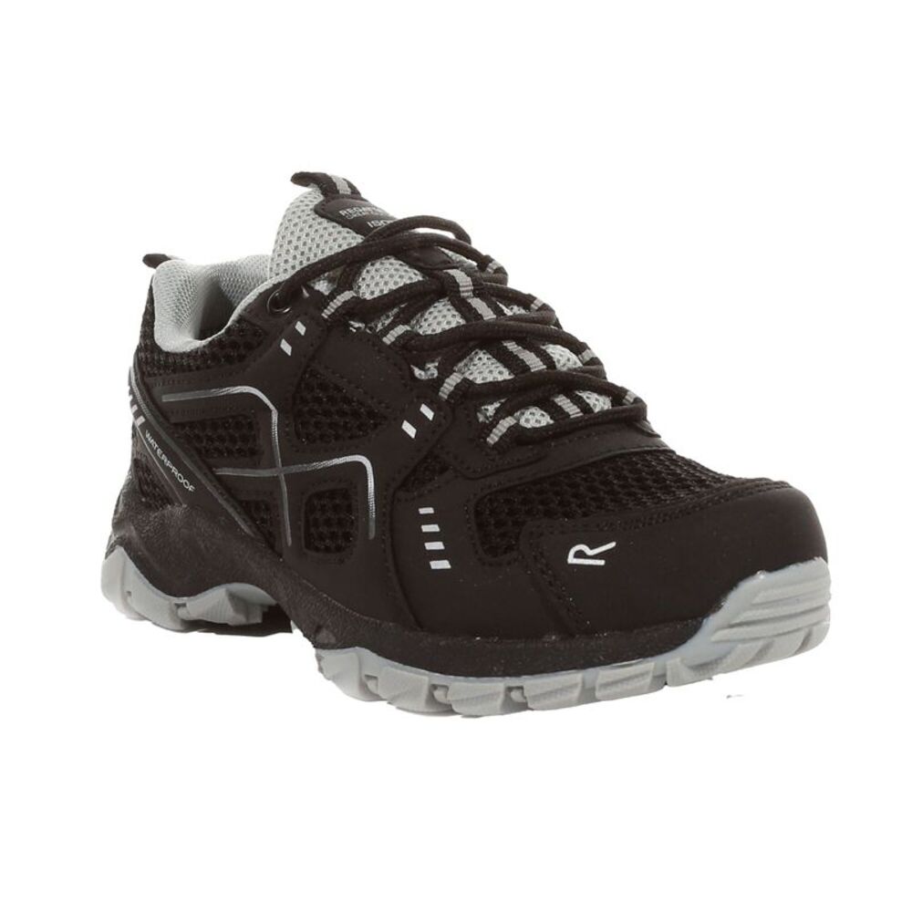Regatta Childrens/Kids Vendeavour Walking Shoes / Black/Light Steel